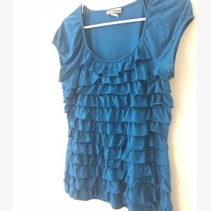 Ruffled Turquoise Tee!
